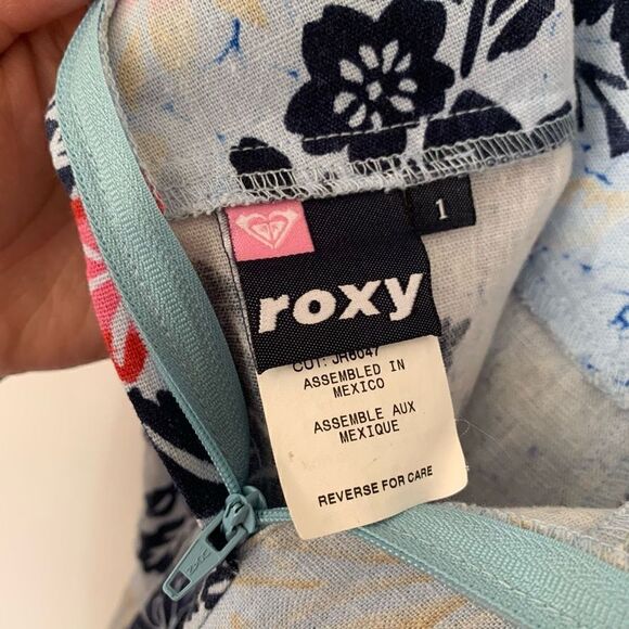 ROXY vintage floral linen blend two piece skirt set - Picture 12 of 13